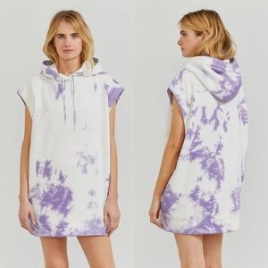 NWT NINETY PERCENT Organic Cotton Tie-Dye Hoodie Dress